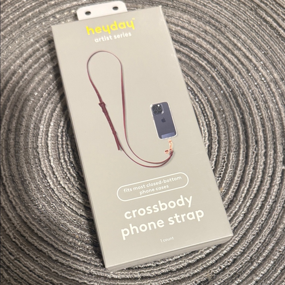 5/$25 Heyday Artist Series Crossbody Phone Strap - dark cherry 🆕